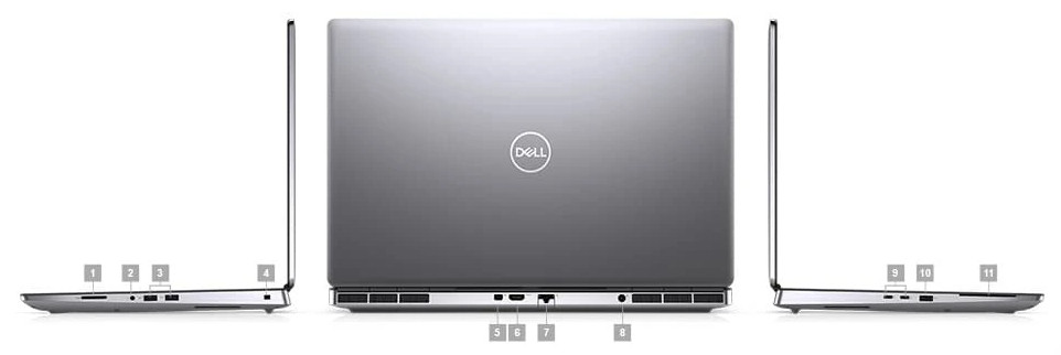 Laptop DELL PRECISION 7760 i7 11850H/ RAM 32GB/ SSD 512GB/ 17INCH FHD/ VGA RTX A3000 6GB